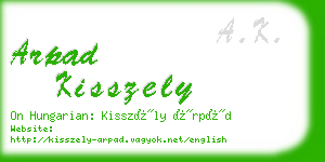 arpad kisszely business card